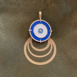 Jan Win Protect Evil Eye Coin pendant